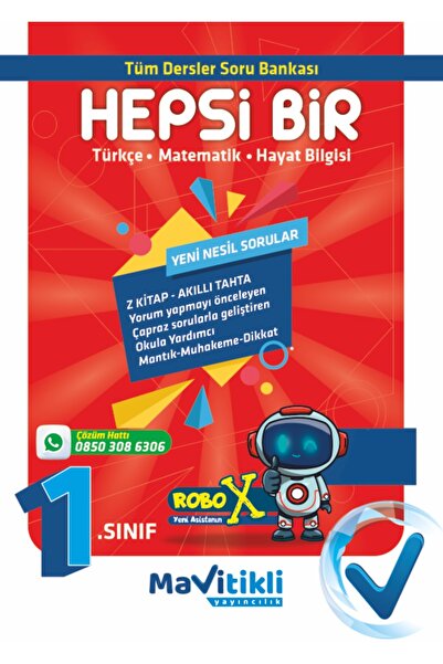 Mavitikli Yayıncılık 1. Sınıf Tüm Dersler Soru Bankası