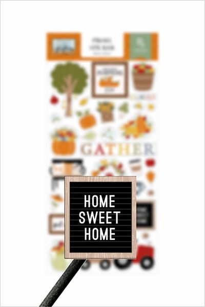 Piksel Grafik Autumn Labels, Home Sweet Home Sticker