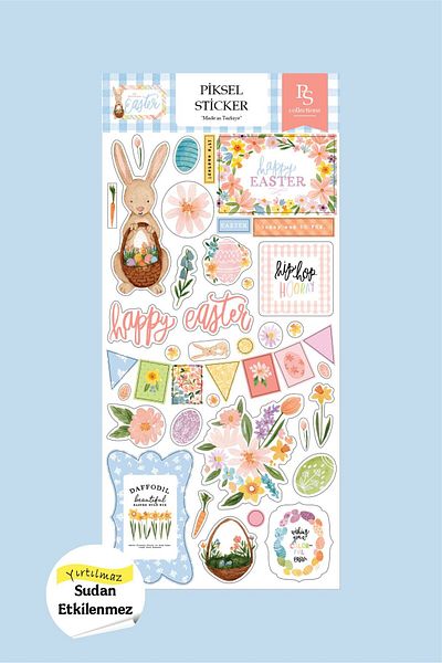 Piksel Grafik Flower Baby Sticker, Floral Baby Sticker