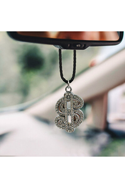 Generic قلادة سيارة معلقة على شكل سيارة من الألماس الفاخر مع شعار دولور