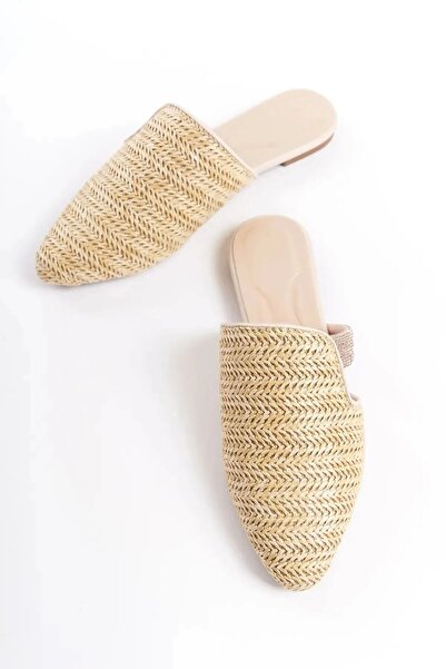 Satenora Kyra Straw Slippers
