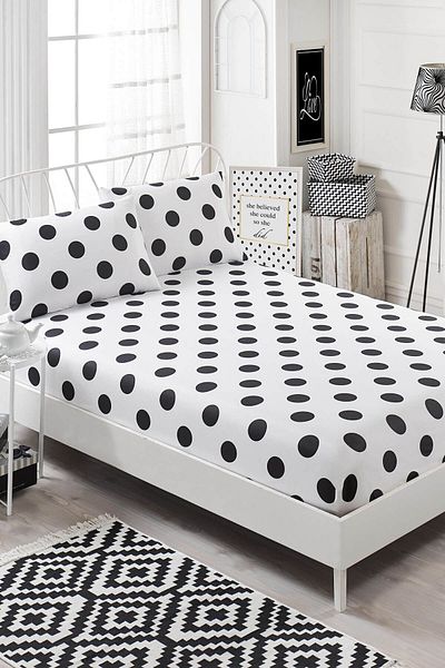 Eponj Home DouBle Pes Elastic Sheet Set - B&W Point
