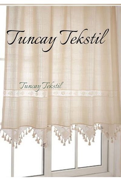 TUNCAY TEKSTİL Thick Linen Woven - Buldan Handcrafted Hand Lace Curtain