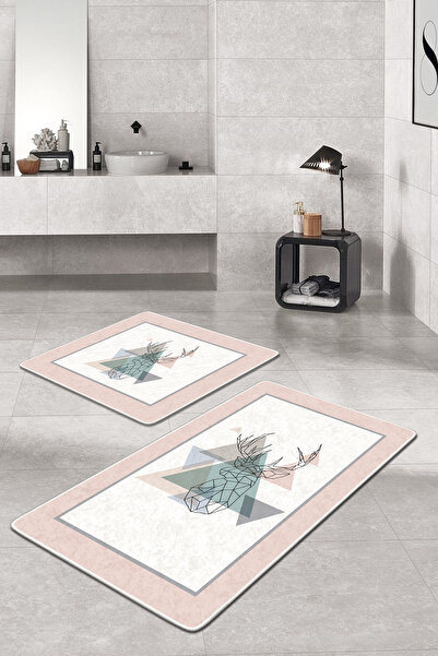 Filamente 2-Piece Non-Slip Based Washable Bath Mat - 60*100 cm and 50*60 cm