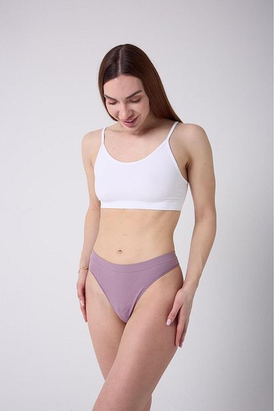 MİSTİRİK Navelli Model Dusty Rose Colored Plain Patternless Soft String Panties