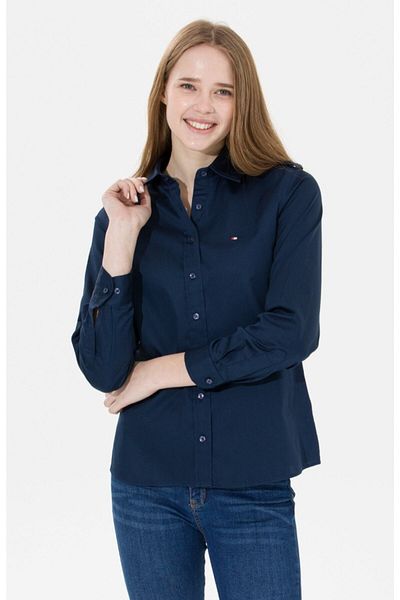 U.S. Polo Assn. Cămașă de damă bleumarin cu mânecă lungă