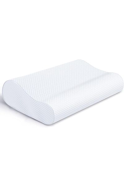 AWH Foam Pillow (23.6"x13.8") - Cervical Neck Support Pillow for Back & Side Sleepers (White)