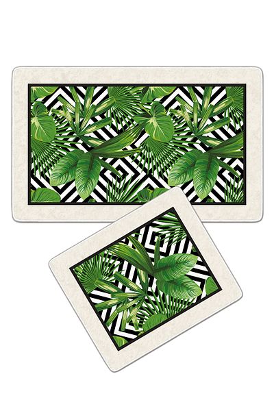 Filamente 2-Piece Non-Slip Based Washable Bath Mat - 60*100 cm and 50*60 cm