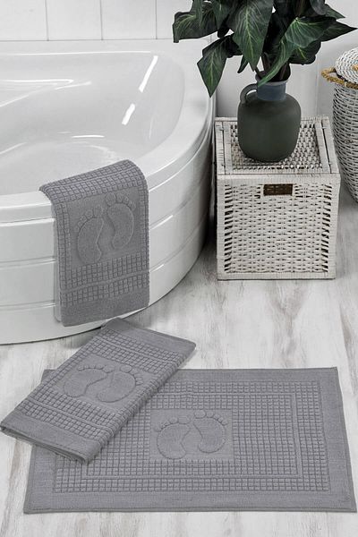 Mira Home 3-Piece Bath Foot Towel 100% Cotton 50X70 cm Nice