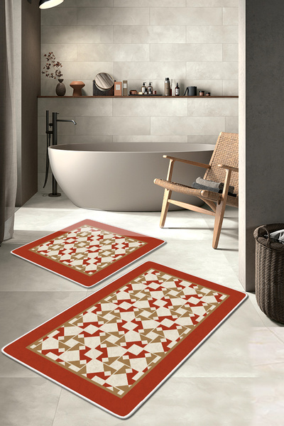 Filamente Pachet de 2 covorașe de baie lavabile cu bază anti-alunecare - 60*1...