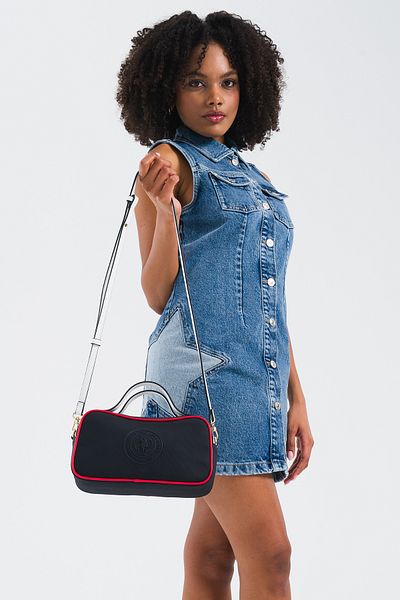 U.S. Polo Assn. Navy Blue-Red-White Women's Messenger Bag Us25270