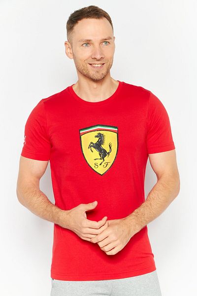 Puma Puma x Scuderia Ferrari Men Sportswear Fit Short Sleeve Outdoor T Shirt, Red