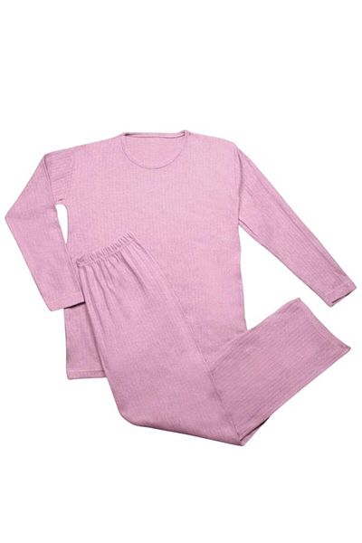 ARMİLLİA DİMODA Set de pijamale confortabile pentru femei - cu nervuri și fără aspect interior, roz