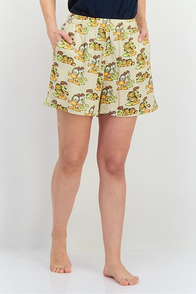 NİCKELODEON Women Garfield Graphic Print Pajama Shorts, Multicolor