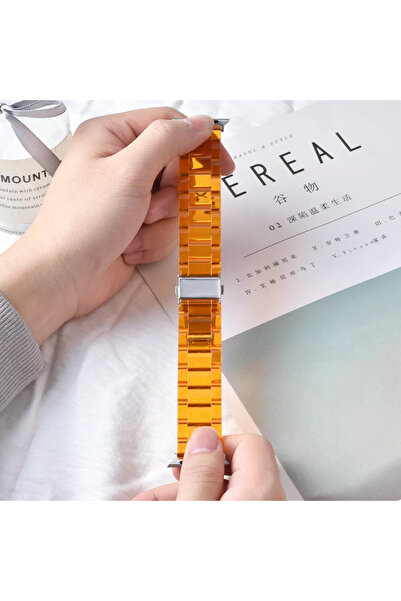 PSGT Apple Watch Seri 8/7/6/se/4/3/2 Uyumlu (38 40 41Mm) Paslanmaz Çelik Reçi...