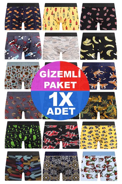 Harry Jons Men's 1 Piece Random Surprise Pattern Boxer - Surprise Boxer in Special Mysterious Package