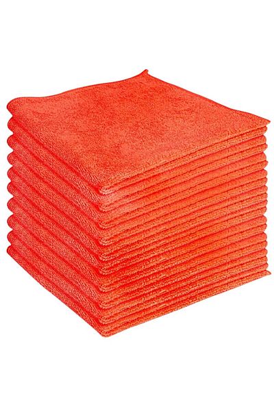 MissClean 3 Pieces) Red Color Special Series Microfiber General Cleaning Cloth 40X40 cm