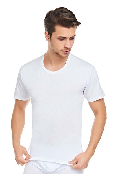 CENNETOĞLU Men's 3-Piece Crew Neck Undershirt in Special Package