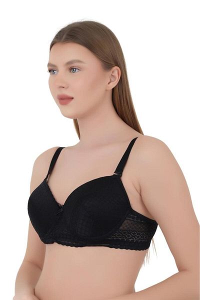 Merry Secret's Γυναικείο σουτιέν C Cup Plus Size - Με Εσωρούχο και Λεπτομέρεια Δαντέλας