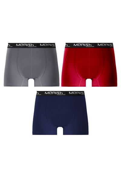Merish Underwear Boxeri premium din Lycra din 3 piese în pachet special pentru bărbați