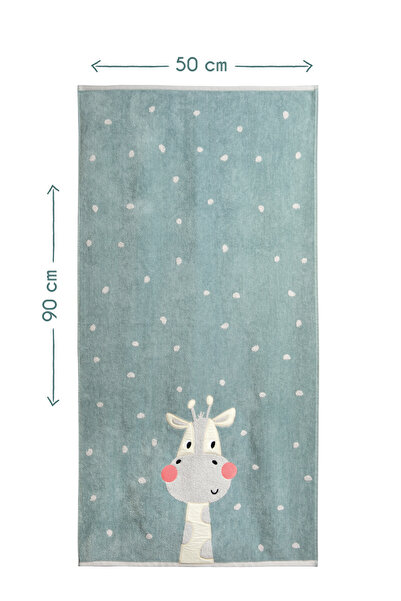 Casadora Home Fashion Zürafa Desenli Velur Havlu Seti - 50x90cm + 70x140cm