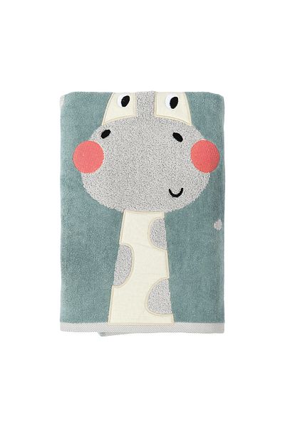 Casadora Home Fashion Giraffe Patterned Velur Towel - 70x140 Cm