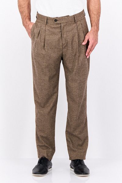 Gant Men Regular Fit Houndstooth Chino Pants, Brown