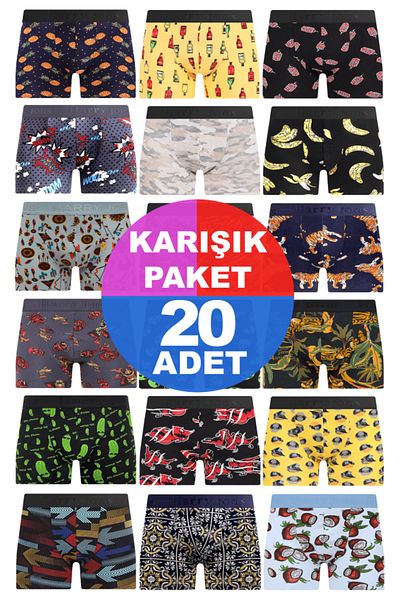 Harry Jons 20 Men's Boxers - Special Mystery Package with Random Surprise Pattern