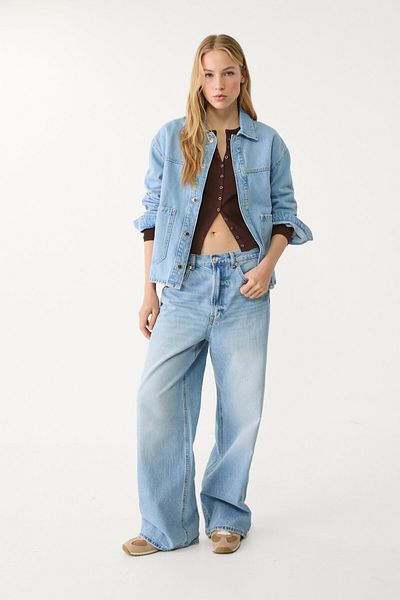 Stradivarius Denim jacket with pockets