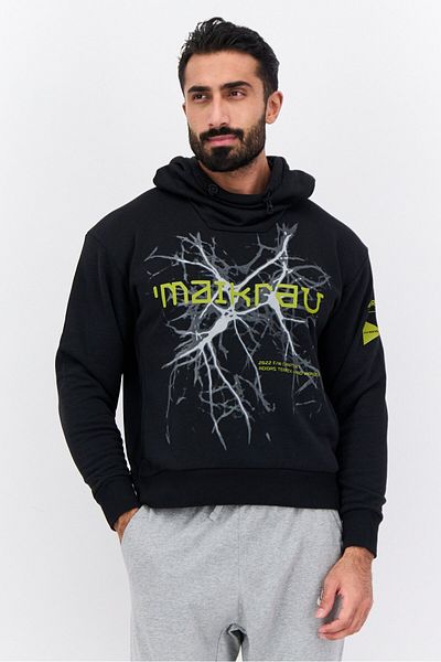 adidas Men Sportswear Fit Long Sleeve Outdoor Hoodie, Black Combo