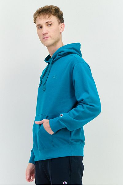 Champion Men Sportswear Fit Hooded Outdoor Sweatshirt, Teal