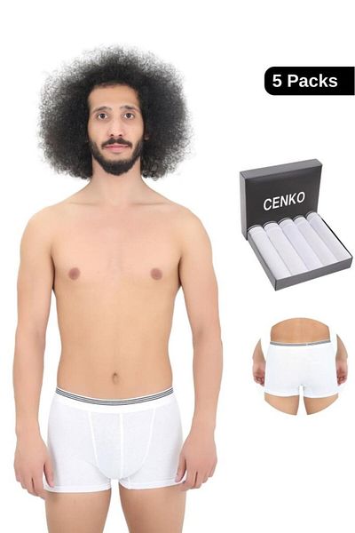 CENKO Ανδρικά 5 τεμάχια Lycra Slim Fit Thin Fabric Οικονομικά Boxers σε Ειδικό Κουτί Κατάλληλα για Καθημερινή Χρήση