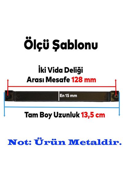 Badem10 Bihter 128 Mm - 12,8 Cm Metal Negru Mobilier Bucătărie Sertar Dulap Dulap Mâner Mâner Mânere 10 Bucăți