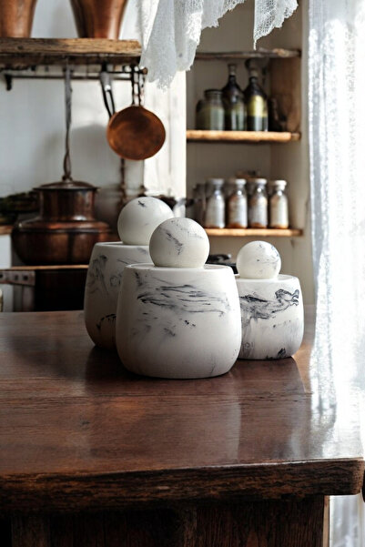 Ghogol Home Ghohol Home Globy Set of 3 - Concrete, Salt Shaker, Pepper and Sugar Bowl Jars