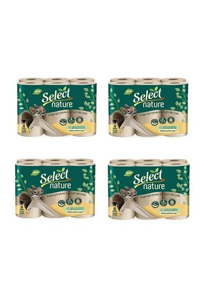 Select Nature 6 رول مناشف ورقية 4 قطع