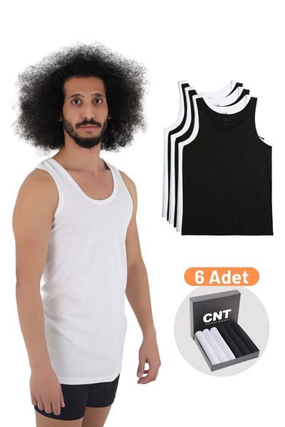 CNT Tricou pentru bărbați, bumbac, pachet premium de 6 piese