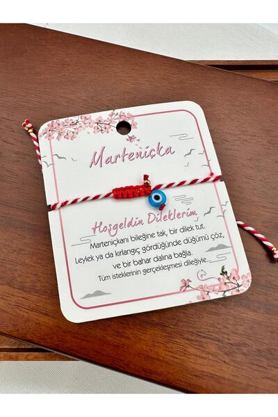 Jerie Nazar Boncuk Detaylı Marteniçka Ayarlanabilir Bileklik