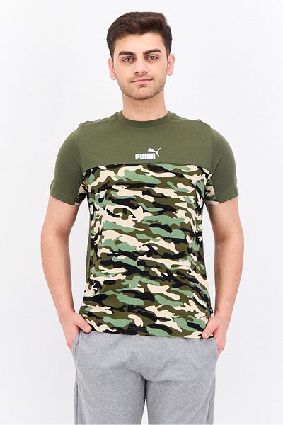 Puma Men Sportswear Fit Short Sleeve Outdoor T-Shirts, Green Moss