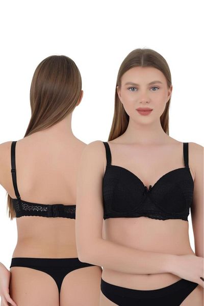 Merry Secret's Γυναικείο σουτιέν C Cup Plus Size - Με Εσωρούχο και Λεπτομέρεια Δαντέλας