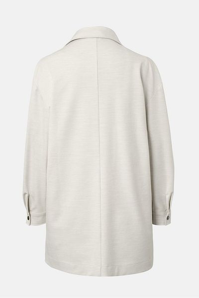 Tchibo Women Spread Neckline Long Sleeve Over Size Top, Off White