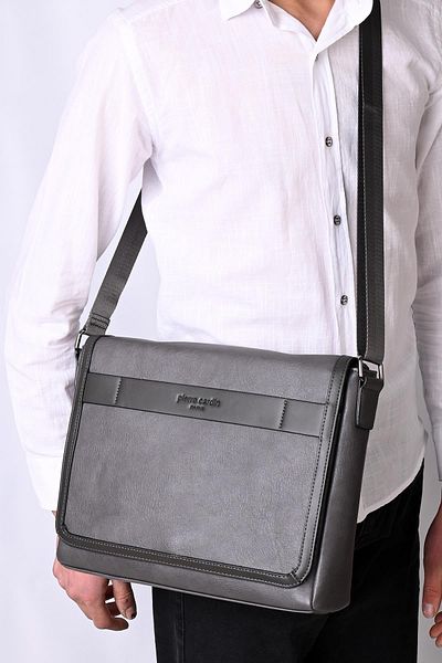 Pierre Cardin 01Pc00112-Gr Gray Long Strap Crossbody Bag