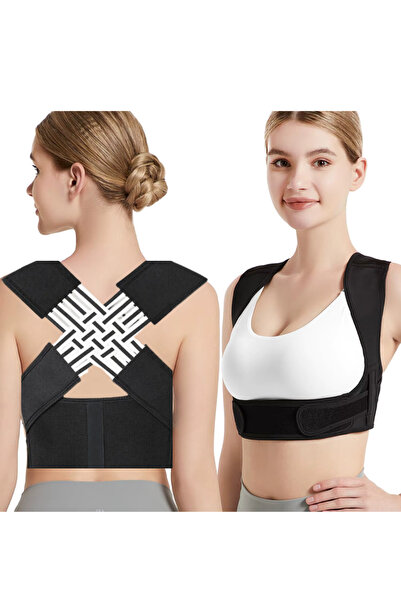 Palwin Унисекс корсет против гърбава поза, коректор за поза на гърба и раменете, който осигурява изправено положение