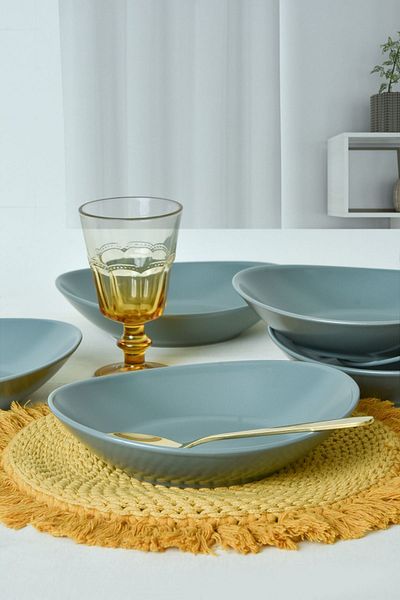 Keramika Matte Light Green Stella Dinner Plate 22 Cm 6 Pieces 324