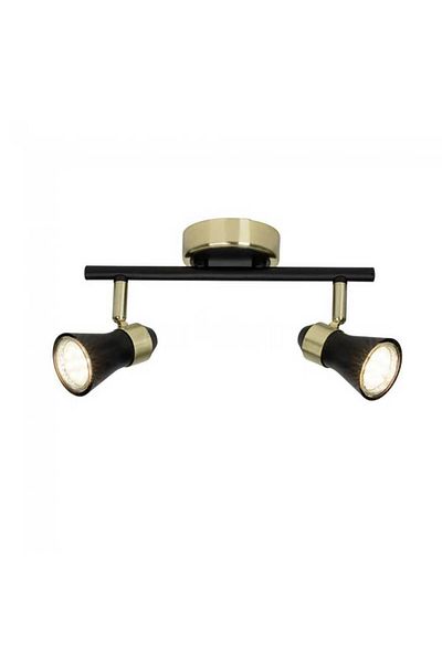 Homelux Double Jupp Spotlight, 2Xgu10, 7W, Metal, Black/Gold