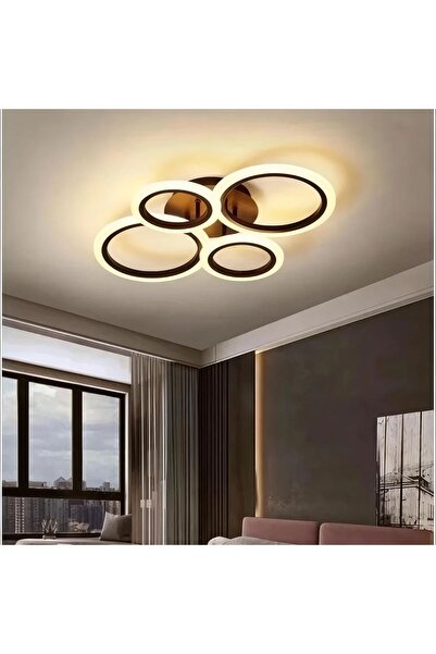 Luzarana Opal Siyah Kasa Gün Işığı Ledli Modern Lüx Avize