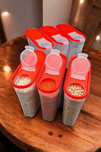 Ayde Food and Vegetable Storage Container Set of 6 Dowry Set 4Lt(Red)