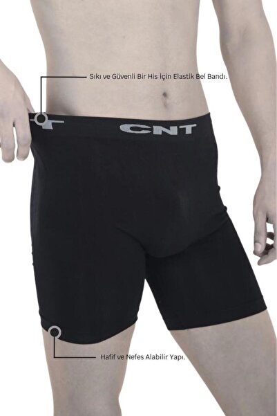 CNT Men's Special Pack of 6 Micro Fiber Flexible Seamless Long Size Boxer