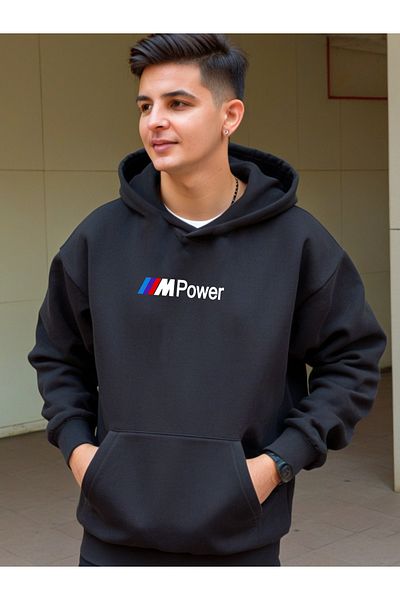 DEEPSENCE Unisex Oversize Black Hooded Sweatshirt - Impover