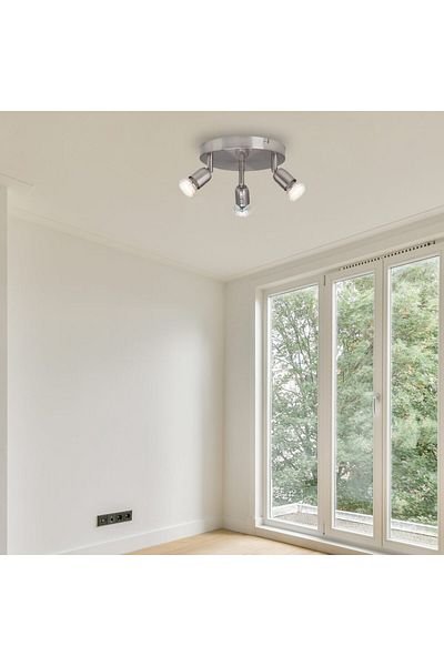 Homelux Loona Triple Led Spotlight, 3Xgu10, Max. 50W, 750 Lumens, Metal, Silver