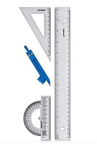 Limmy Ruler Set Pergelli Ruler Set 30 cm Drawing Set